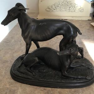 Cast iron Greyhound sculpture